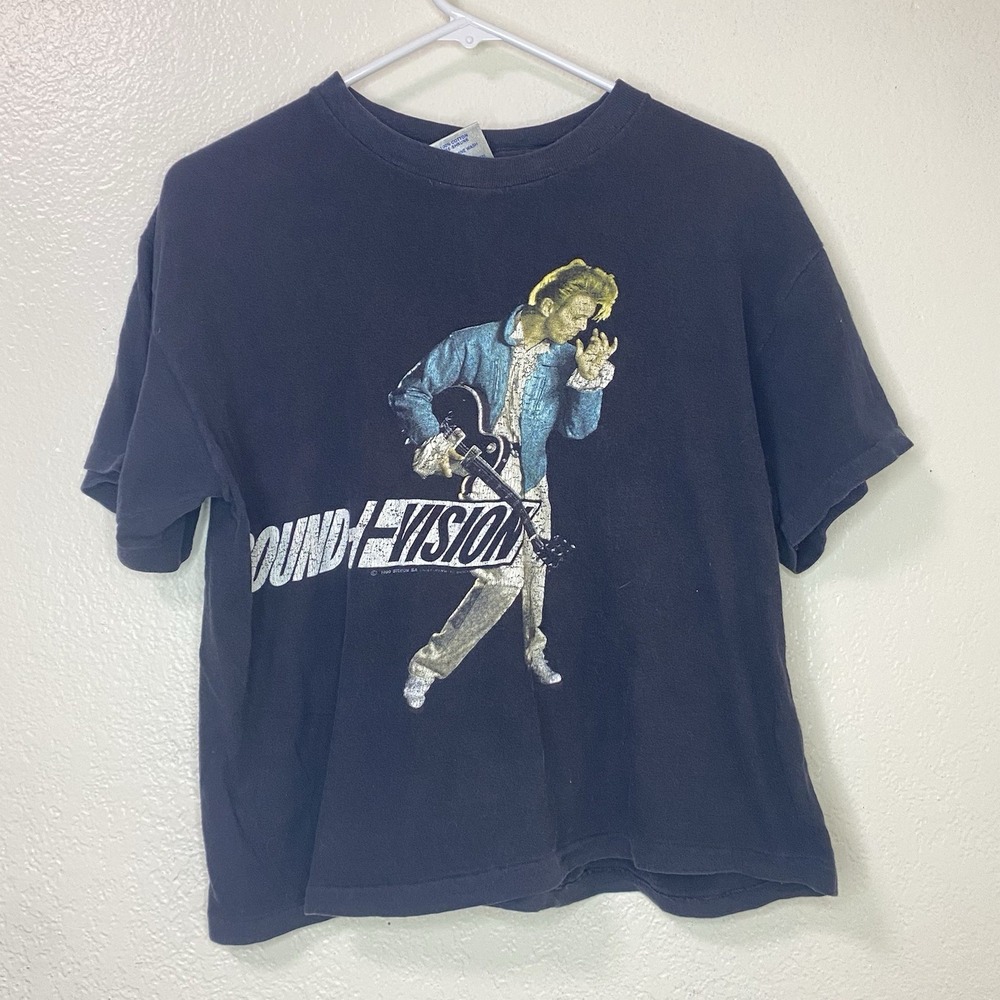 Vintage 90s DAVID BOWIE SOUND AND VISION WORLD TOUR 1990 Screen Stars Tshirt L